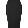 Women's Work Pencil Skirt High Waist Office Stretch Bodycon Midi Skirts