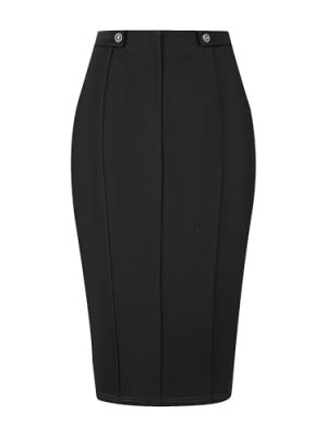 Women's Work Pencil Skirt High Waist Office Stretch Bodycon Midi Skirts