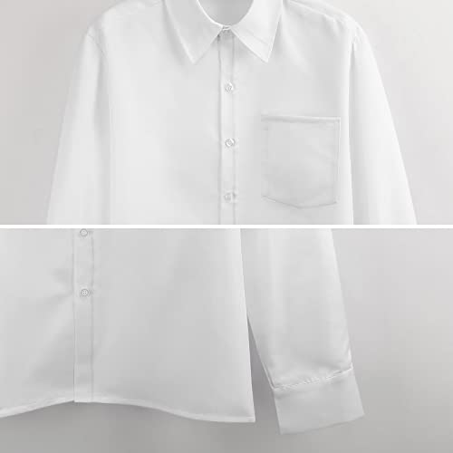 African USA Woman Mens Long Sleeve Shirt Casual Button Down Dress Shirts
