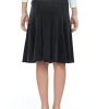 Girls Uniform School Church Velour Pleated Knee Length Panel Skirt