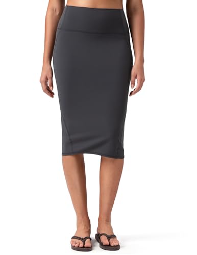 Dreamlux Women’s Midi Pencil Skirt – High Waist Stretch, Below Knee Bodycon for Office Work & Business Casual