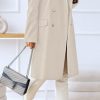 Women's Winter Jacket Double-Breasted Wool Blend Warm Long Trench Coat