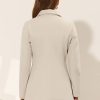 Womens Work Office Winter Overcoat Single Breasted Point Collar Pea Coat