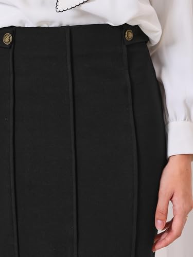Women's Work Pencil Skirt High Waist Office Stretch Bodycon Midi Skirts