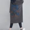 Women's Plus Size Distressed Denim Jacket Loose Fit Trench Coat Casual Long Sleeve Outerwear for Everyday Fashion