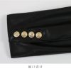 Women Extra Long Red Black Pu Leather Trench Coat Gold Button Double Breasted Elegant Chic Overcoat