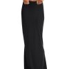 Women's High Waist Elastic Flare Sexy Bodycon Basic Slim Maxi Skirt