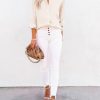 Button Down Shirts for Women Dress Shirts Long Sleeve Wrinkle-Free Blouse Casual Solid Office Work Tunic Top