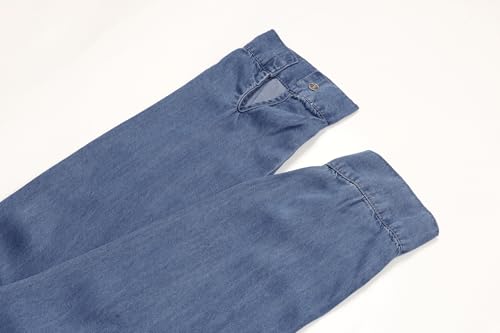 Denim Dress for Women 2025 Casual Loose Long Sleeve Classic Vintage Button Down Jean Shirt Dresses with Pockets