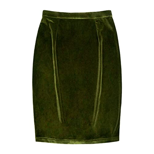 Women's Skirt High Waist Slit Ol Style Slim Hip Lifting Pencil Velour Wrap Hip Skirt