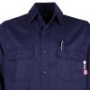 FR Shirts for Men Fire Resistant Button Down Work Shirt 100% Cotton 6.5oz Lightweight Welding Shirts