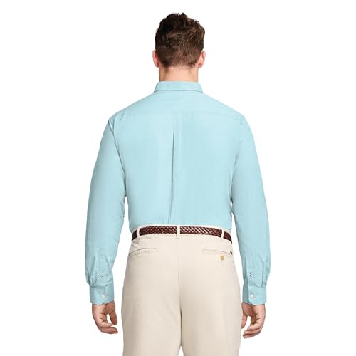 Men's Big and Tall Button Down Long Sleeve Stretch Performance Solid Shirt