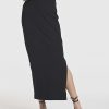 3 Pack: Women's Ribbed High Waisted Maxi Skirt with Side Slit - Casual Long Pencil Skirt