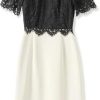 Women’s Dresses Beading Bow Detail Summer Lace Casual Skirt Crewneck Style Pencil Silhouette Hit Color Dress