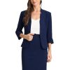 2 Piece Suit Skirt Set for Women's Notched Collar Casual Business Skirt Suit Set and Blazer Pencil Skirts