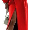 2025 Women Wool Coat Double Breasted Lapel Pea Coats Ankle Length Solid Color Overcoat Lantern Sleeve Long Trench Coat