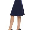 Women’s A-Line Circle Skater Knee Length Skirt- Elastic Waist Business Office Skirt