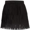 Girls and Women Suede Fringe Skirt Boho Tassel Layered Ruffle Skirt (5-12 Years)