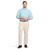 Men's Big and Tall Button Down Long Sleeve Stretch Performance Solid Shirt