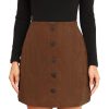 Women's Plaid Skirt High Waisted Bodycon Pencil Mini Midi Skirts 2024 Fall Winter A Line Wool Skirt