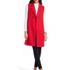 Womens Long Wool Vest Fall Winter Sleeveless Blazer Jackets Wool Coat