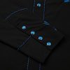 Men's Western Cowboy Shirt Embroidered Exquisite Long Sleeve Regular Fit Snap Button Down Shirts
