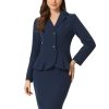 2 Piece Suit Skirt Sets for Women Blazer and Pencil Skirts Formal Office Business Casual Outfits