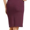 Women's Ecofabric Ponte Pull On Stretch Above Knee Classic Pencil Skirt, Fitted