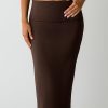 3 Pack: Womens Soft Midi Skirt – High Waisted Pencil Work Office Business Casual Skirts with Back Slit Plus
