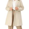 Plus Size Peacoat for Women Winter Notched Lapel Single Breasted Elegant Long Trench Coats Jacket