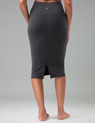 Dreamlux Women’s Midi Pencil Skirt – High Waist Stretch, Below Knee Bodycon for Office Work & Business Casual