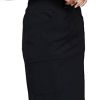 Cherokee  Drawstring Cargo Scrub Skirt for Women, 5 Pockets Knee Length Stretchy Rib-Knit Fabric CK505A