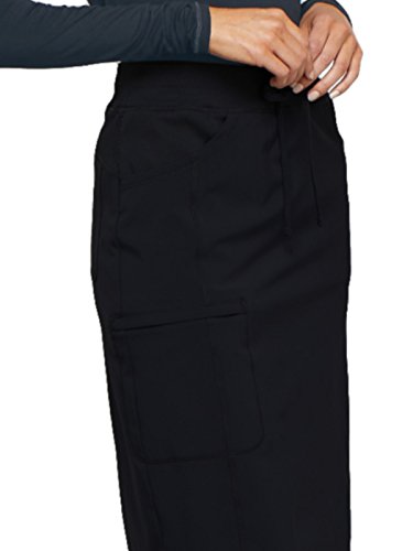 Cherokee  Drawstring Cargo Scrub Skirt for Women, 5 Pockets Knee Length Stretchy Rib-Knit Fabric CK505A
