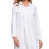 Women's Long Sleeve V Neck Button Down Shirt Dresses Casual Summer Dress with Pocket
