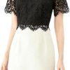 Women’s Dresses Beading Bow Detail Summer Lace Casual Skirt Crewneck Style Pencil Silhouette Hit Color Dress