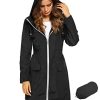Women Waterproof Lightweight Rain Jacket Active Outdoor Hooded Raincoat