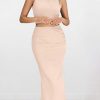 Women's 2 Piece Summer Outfits Crewneck Tank Tops Split Bodycon Midi Skirt Set