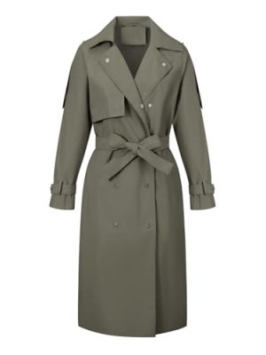 Women's Trench Coat Long Loose Jacket Spring Fall Overcoat with Belt
