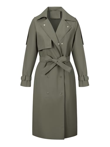 Women's Trench Coat Long Loose Jacket Spring Fall Overcoat with Belt