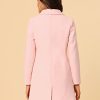 Women's Winter Single Breasted Peter Pan Collar Outwear Trench Coat