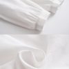 Women's Long Sleeve Shirts Button Down Blouse Cotton Tunic High Low Tops