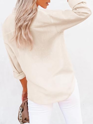 Button Down Shirts for Women Dress Shirts Long Sleeve Wrinkle-Free Blouse Casual Solid Office Work Tunic Top