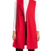 Womens Long Wool Vest Fall Winter Sleeveless Blazer Jackets Wool Coat