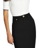 Womens Stretch Pencil Skirts with Functional Pockets, A Line & Destructed Mini Denim Skirts