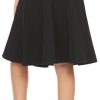 Girls Elastic Waist A-Line Panel Unifrom Skater Skirt