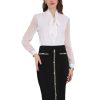 Women's Pencil Skirt High Waist Tweed Trim Stretchy Office Work Bodycon Midi Skirts
