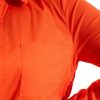 Women's Casual Long Sleeve Button Down Shirts Mini Dress Sexy V Neck T-Shirts Tops Loose Collar Long Blouse Wrap Dress