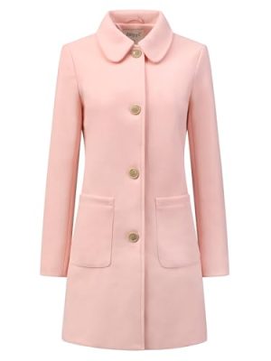 Women's Winter Single Breasted Peter Pan Collar Outwear Trench Coat