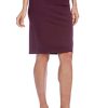 Women's Ecofabric Ponte Pull On Stretch Above Knee Classic Pencil Skirt, Fitted