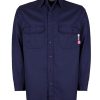 FR Shirts for Men Fire Resistant Button Down Work Shirt 100% Cotton 6.5oz Lightweight Welding Shirts